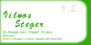 vilmos steger business card